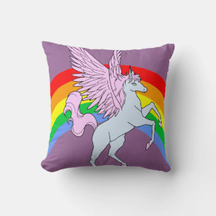 Corey Tiger 80s Vintage Rainbow Unicorn Cushion