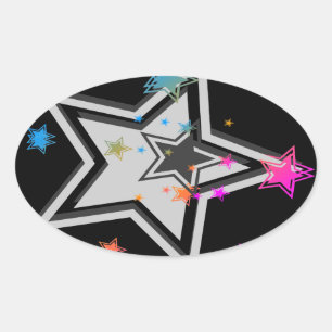 Corey Tiger 80s Vintage Stars Oval Sticker
