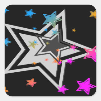 Corey Tiger 80s Vintage Stars Square Sticker