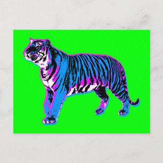 Corey Tiger 80s Vintage Tiger (Green) Postcard