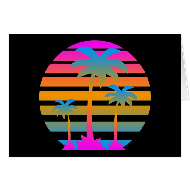 COREY TIGER RETRO SUNSET PALM TREES (Front Horizontal)