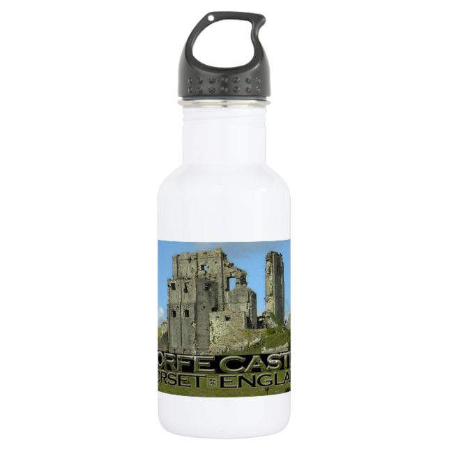 Corfe Castle 532 Ml Water Bottle (Front)
