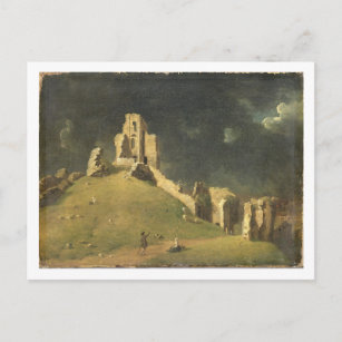 Corfe Castle, Dorset, 1764 (oil on canvas) Postcard