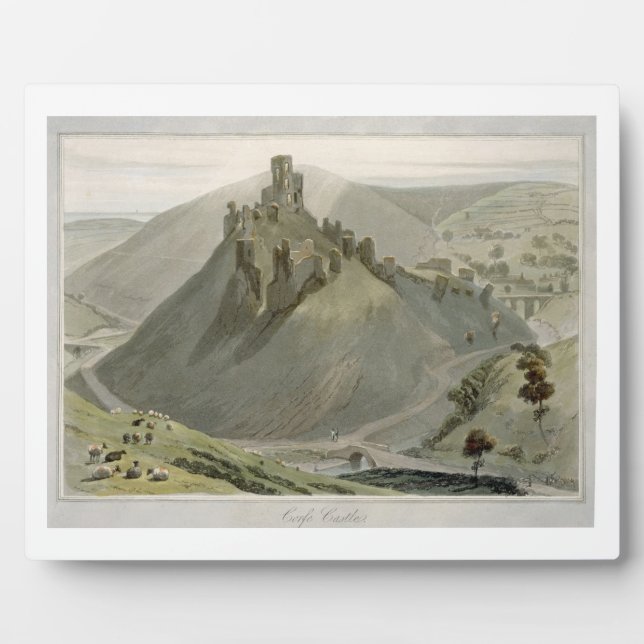 Corfe Castle, from 'A Voyage Around Great Britain Plaque (Front)