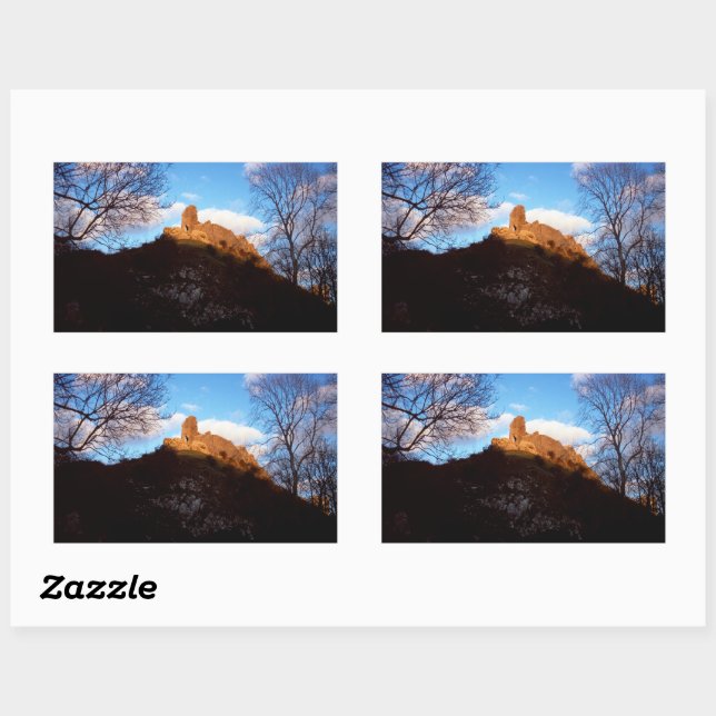Corfe Castle Rectangular Sticker (Sheet)