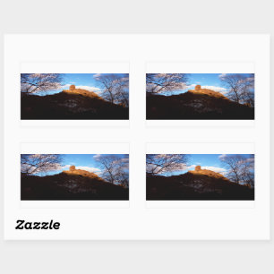 Corfe Castle Rectangular Sticker