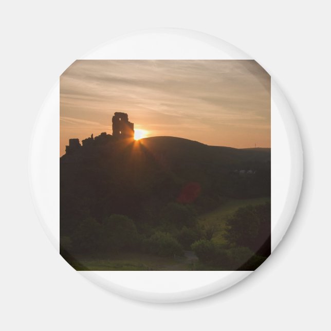 Corfe Castle Sunrise Magnet (Front)