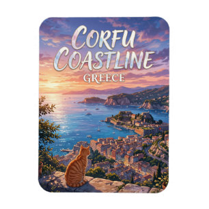 Corfu Coastline Greece Magnet