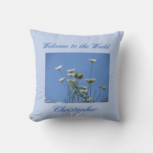 Corfu Cream Wildflowers Nursery Cushion (Front)