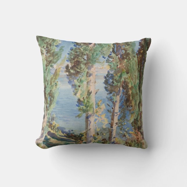 Corfu Cypresses by John Singer Sargent Cushion (Front)