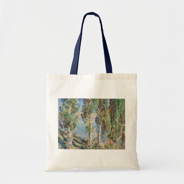 Corfu Cypresses by John Singer Sargent Tote Bag (Front)