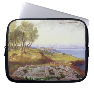 Corfu from Ascension, c.1856-64 (oil on canvas) Laptop Sleeve