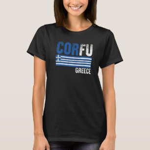 Corfu Greece Flag Greeks Mens Womens Kids T-Shirt
