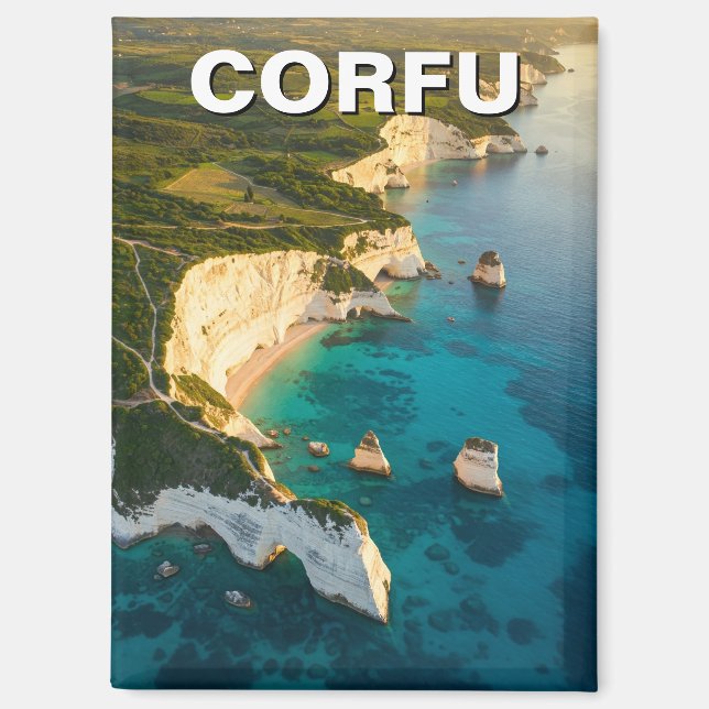Corfu Greece Travel Magnet (Front)