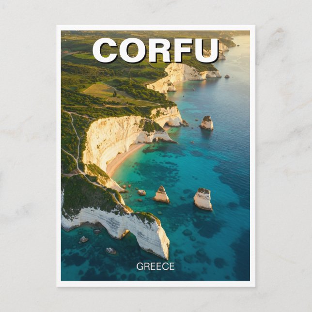 Corfu Greece Travel Postcard (Front)