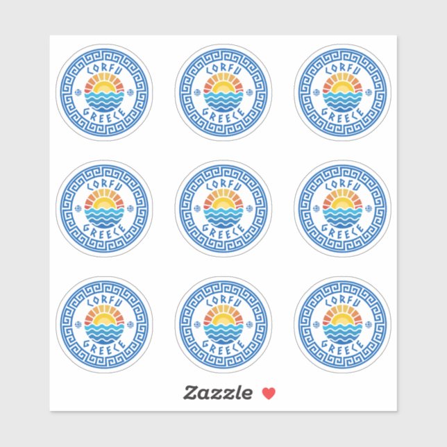 Corfu Island, Greece Multiple Pack Sticker (Sheet)