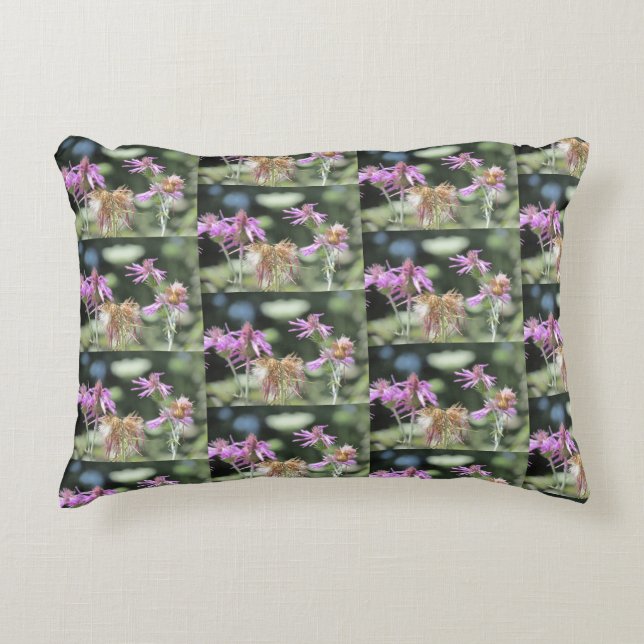 Corfu Lilac Wildflowers Accent Decorative Cushion (Front)