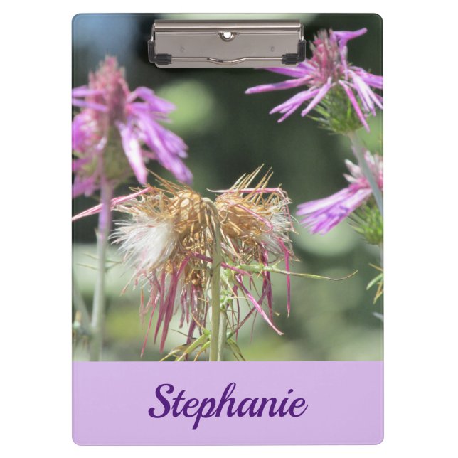 Corfu Lilac Wildflowers  Clipboard (Front)