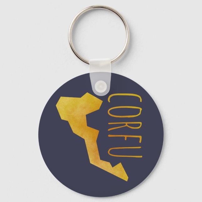 Corfu Map Key Ring (Front)
