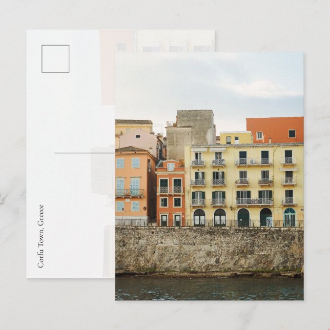 Corfu Old Town Venetian Wall, Greece Postcard (Front/Back)