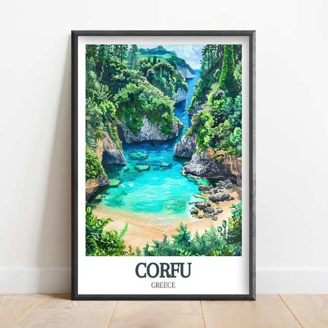 Corfu Print - Corfu Poster - Corfu Wall Art - Corf (Creator Uploaded)