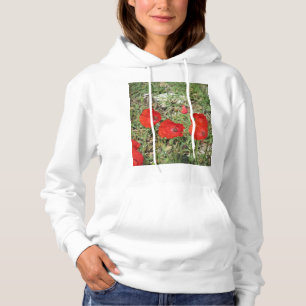 Corfu Red Poppies Hoodie
