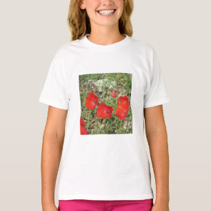 Corfu Red Poppies Kids T-Shirt