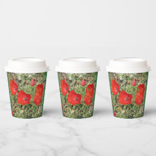Corfu Red Poppies Paper Cups