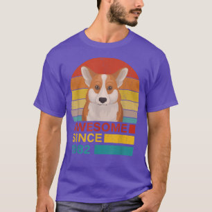 Corgi 1982 Birthday Funny Vintage Corgi Retro Suns T-Shirt