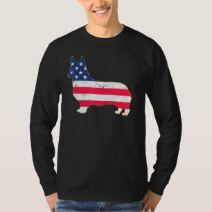 Corgi 4th Of July Dog Men Women American Flag T-Shirt