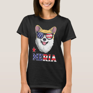 Corgi 4th of July Merica Men Women USA American F T-Shirt