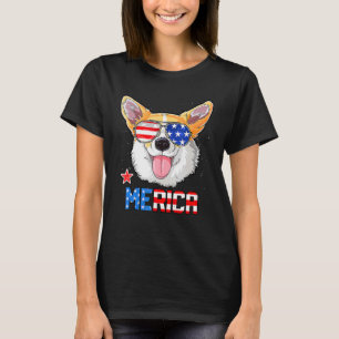 Corgi 4th Of July T Merica Men Women Usa American  T-Shirt