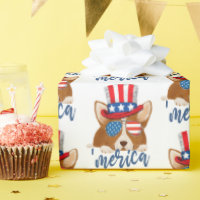 Corgi American Hat Patriotic Stars and Stripes 
