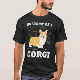 Corgi Anatomy Dog Doggy Pet T-Shirt
