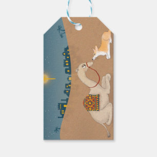 Corgi and camel gift tag