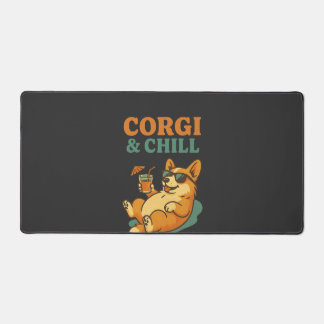 Corgi and Chill Desk Mat