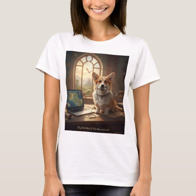 Corgi and Mouse T-Shirt (Front)
