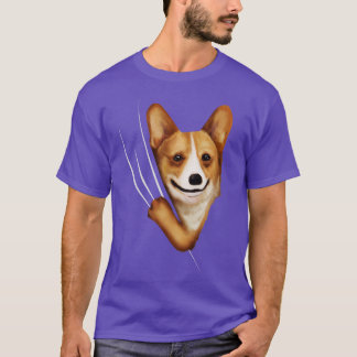Corgi Animal Coming From Inside T-Shirt