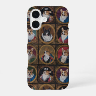 Corgi Art Gallery - Hilarious Dog Portraits iPhone 16 Case