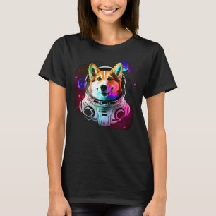 Corgi Astronaut Dog in Outer Space  Cosmic Explore T-Shirt