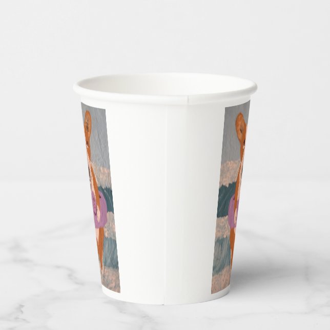 Corgi at the Beach Paper Cups (Right)