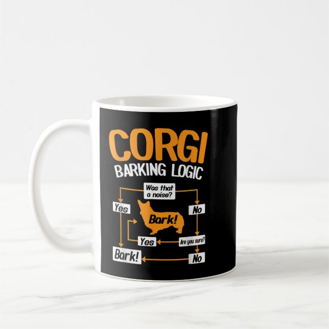 Corgi Bark Logic Coffee Mug (Left)