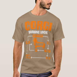 Corgi Bark Logic Corgi, Pembroke Welsh Corgi Dog L T-Shirt