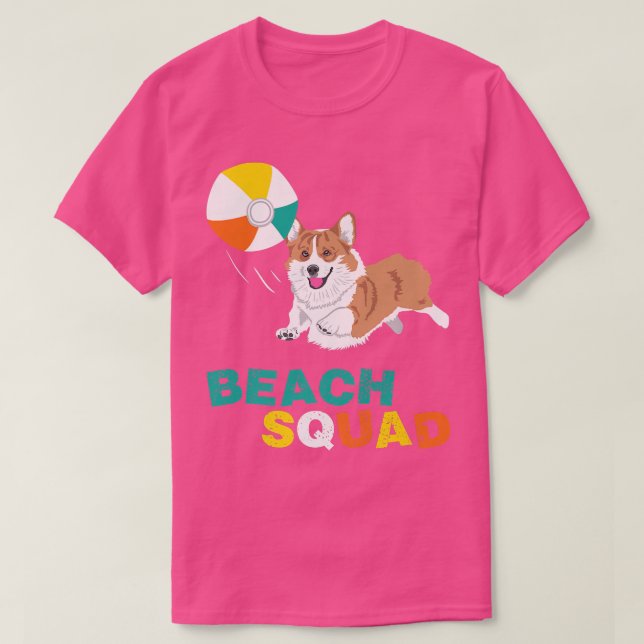 Corgi Beach Squad Tee Gift For Corgi Lovers Funny  (Design Front)