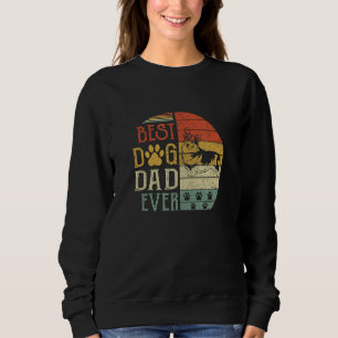 Corgi Best Dog Dad Ever Vintage Father's Day Retro Sweatshirt