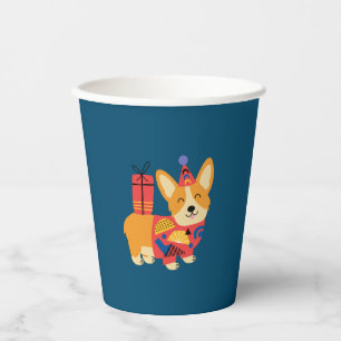 Corgi Birthday Paper Cups
