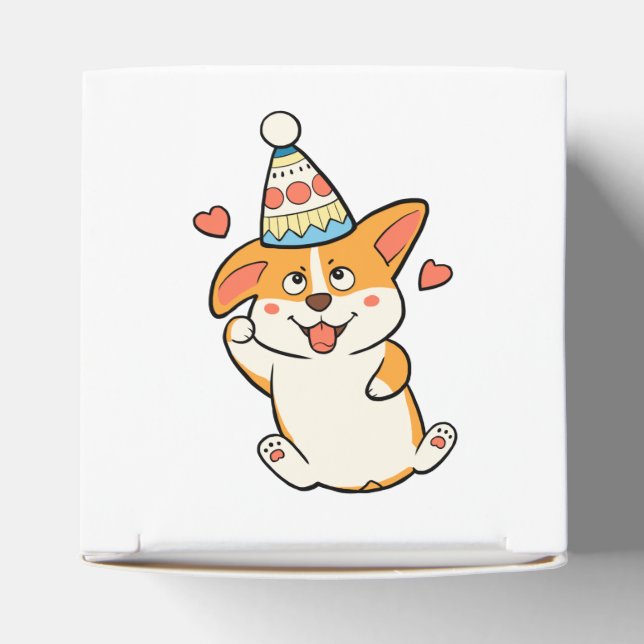 Corgi Birthday Party Favour Box (Top)