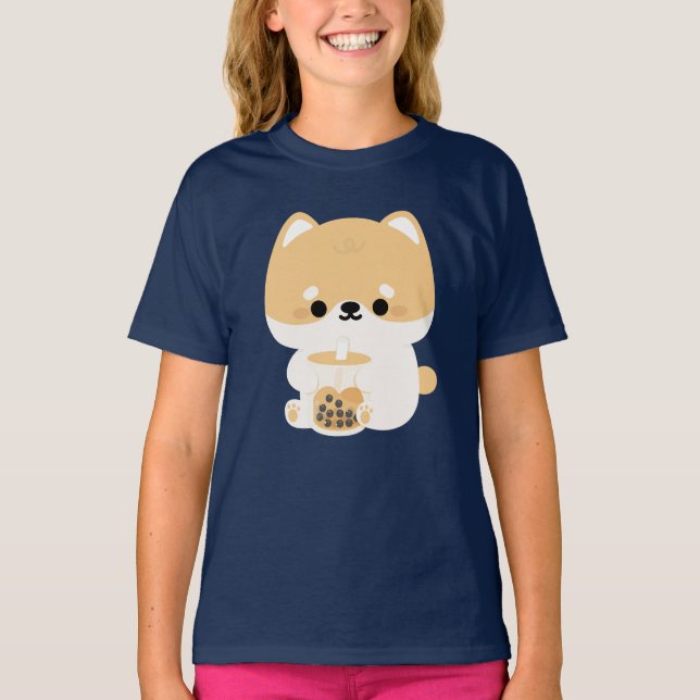 Corgi Boba Tea T-Shirt (Front)