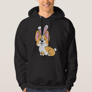 Corgi Bunny Rabbit Costume Easter  557 Hoodie