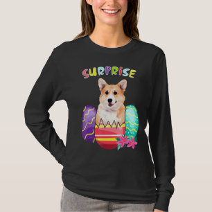 Corgi Bunny With Eggs Easter Dog T-Shirt